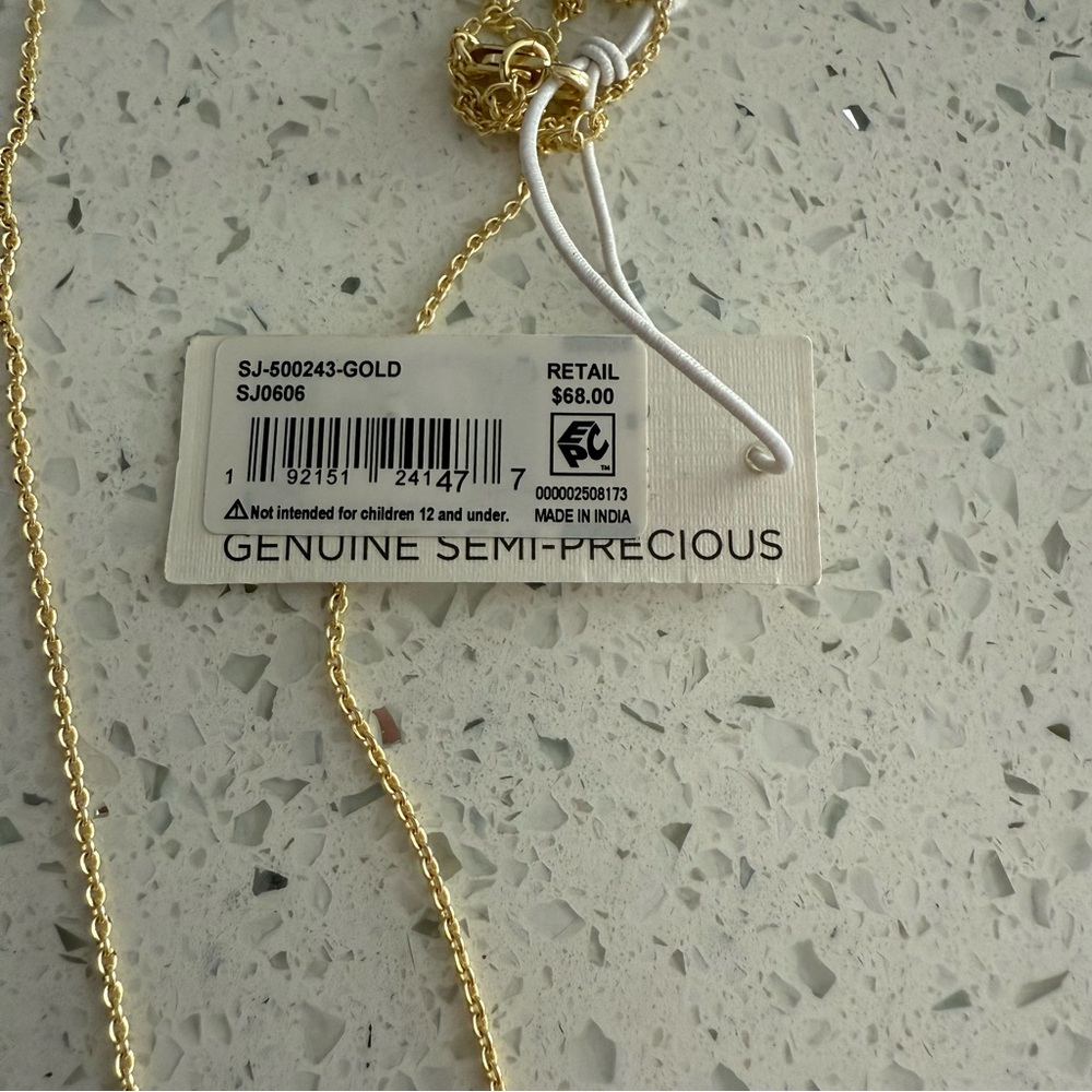 NWT Sole Society Fringe Genuine Semi-Precious Necklace - Picture 5 of 5